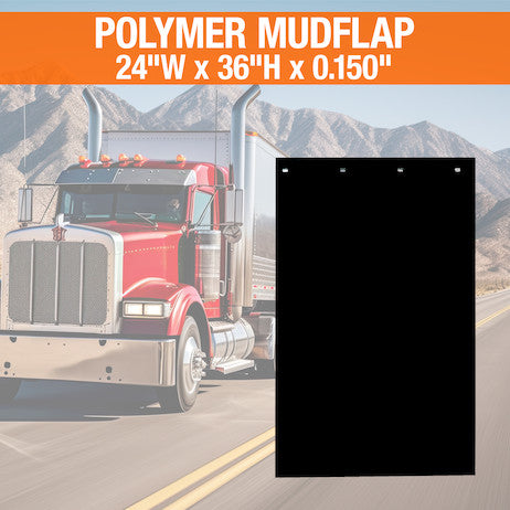 Super Durable Black Polymer Mudflaps 24x40 Inch