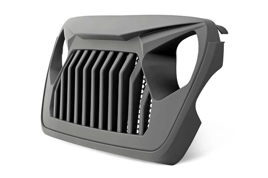 Rough Country Replacement Grille, Angry Eyes - 2018-2026 Jeep Wrangler Rubicon X/Unlimited High Tide/Willys/Willys Sport/more/Gladiator Rubicon/Mojave