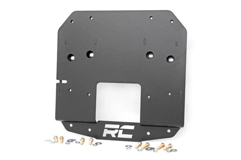 Load image into Gallery viewer, Rough Country Tire Carrier Relocation Plate, No Prox - 2018-2026 Jeep Wrangler Rubicon X/Unlimited High Tide/Willys/Willys Sport/more
