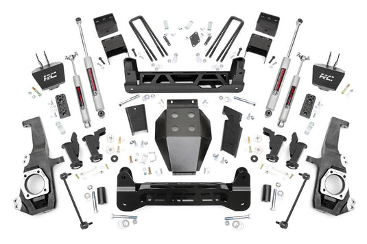 Rough Country 5 Inch Lift Kit, Torsion Drop - 2020-2026 Chevrolet Silverado 2500 HD/3500 HD & GMC Sierra 2500 HD/3500 HD