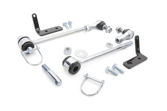 Rough Country Quick Disconnect Sway Links, 3.5-6 Inch Lift - 2007-2023 Jeep Wrangler Unlimited High Tide/Willys Sport/Willys/Unlimited Willys Sport/more/Gladiator Rubicon