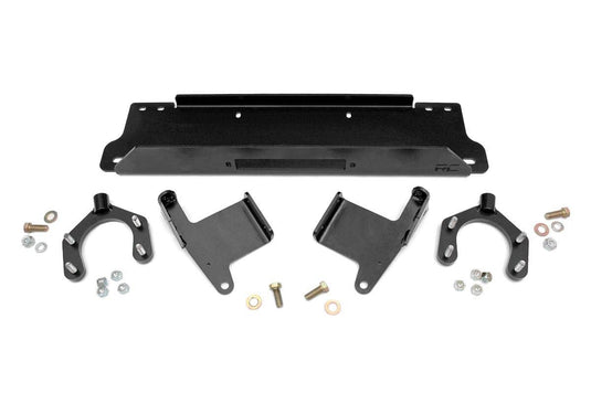 Rough Country Winch Mounting Plate, Factory Bmpr - 2007-2017 Jeep Wrangler Unlimited Sport S/Unlimited 75th Anniversary/Unlimited 70th Anniversary/Unlimited Sport/more