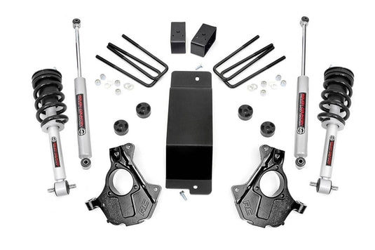 Rough Country 3.5 Inch Lift Kit, Alu/Stamp Steel LCA, N3 Strut - 2014-2018 Chevrolet Silverado 1500 & GMC Sierra 1500