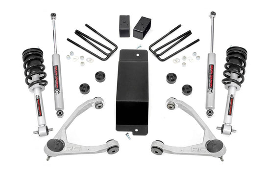 Rough Country 3.5 Inch Lift Kit, Forged UCA, N3 Strut - 2014-2016 Chevrolet Silverado 1500 & GMC Sierra 1500