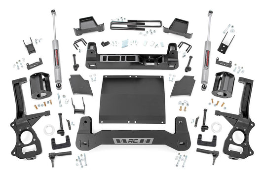 Rough Country 6 Inch Lift Kit, Diesel, N3 Rear Shocks, Multi-Leaf - 2019-2024 Chevrolet Silverado 1500