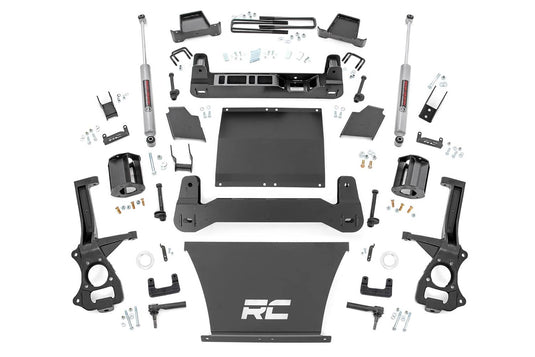 Rough Country 6 Inch Lift Kit, N3 Rear Shocks, Multi-Leaf - 2019-2024 Chevrolet Silverado 1500