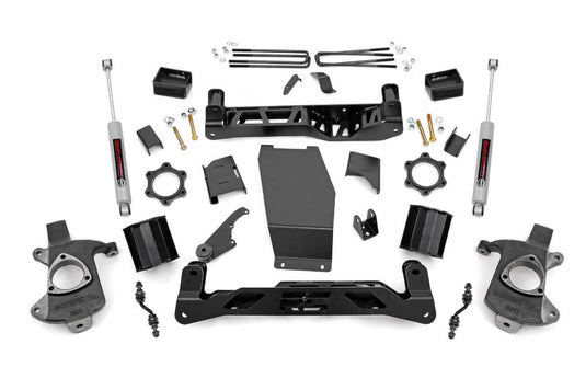 Rough Country 5 Inch Lift Kit, Alum/Stamp Steel, N3 Rear Shocks - 2014-2018 Chevrolet Silverado 1500 & GMC Sierra 1500 (