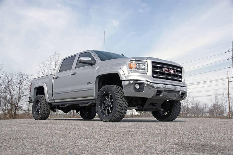 Load image into Gallery viewer, Rough Country 5 Inch Lift Kit, Alum/Stamp Steel, N3 Rear Shocks - 2014-2018 Chevrolet Silverado 1500 &amp; GMC Sierra 1500 (#22431)
