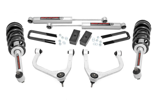 Rough Country 3.5 Inch Lift Kit, N3 Struts, Multi-Leaf - 2019-2024 GMC Sierra 1500