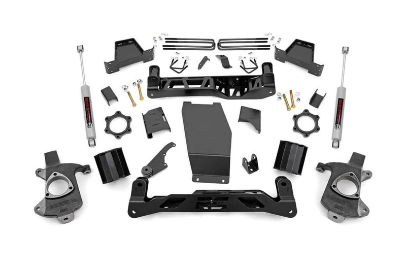 Load image into Gallery viewer, Rough Country 6 Inch Lift Kit, Cast Steel, N3 Rear Shocks - 2014-2017 Chevrolet Silverado 1500 &amp; GMC Sierra 1500
