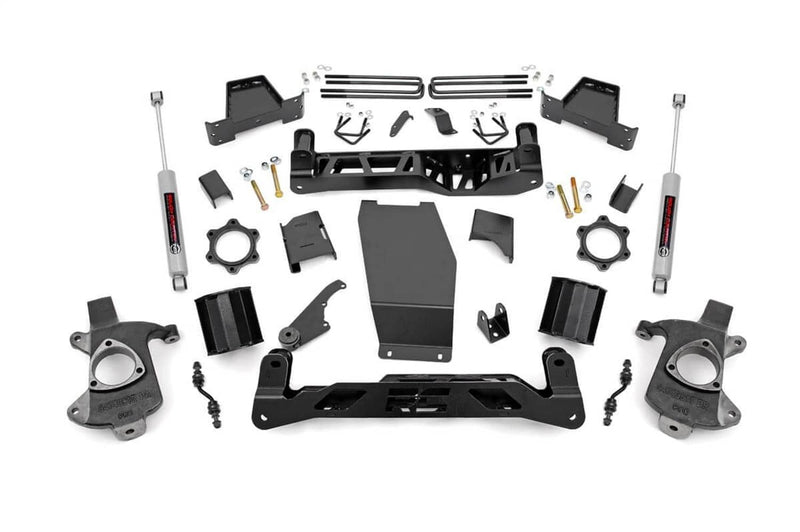 Load image into Gallery viewer, Rough Country 6 Inch Lift Kit, Alum/Stamp Steel, N3 Rear Shocks - 2014-2018 Chevrolet Silverado 1500 &amp; GMC Sierra 1500
