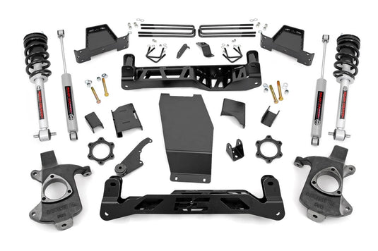 Rough Country 6 Inch Lift Kit, Alum/Stamp Steel, N3 Struts - 2014-2018 Chevrolet Silverado 1500 & GMC Sierra 1500
