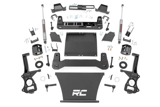Rough Country 6 Inch Lift Kit, N3 Rear Shocks, Multi-Leaf - 2019-2024 GMC Sierra 1500