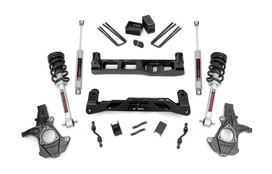 Rough Country 5 Inch Lift Kit, Alu/Stamp Steel, N3 Struts - 2014-2018 Chevrolet Silverado 1500 & GMC Sierra 1500