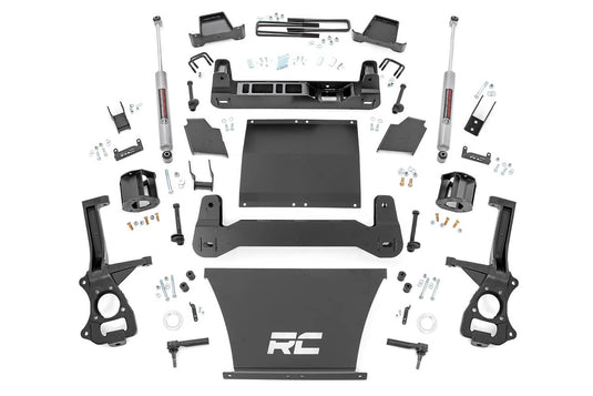 Rough Country 4 Inch Lift Kit, AT4/Trailboss, N3 Shocks - 2019-2024 Chevrolet Silverado 1500 & GMC Sierra 1500