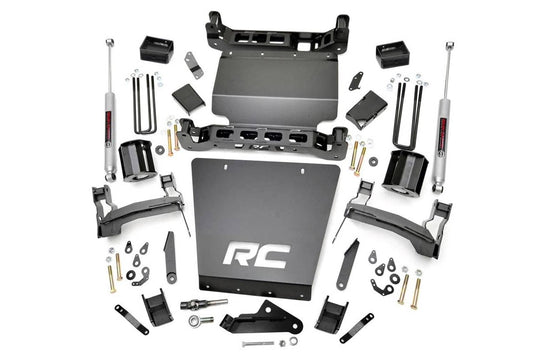 Rough Country 5 Inch Lift Kit, Bracket, N3 Rear Shocks - 2014-2018 Chevrolet Silverado 1500 & GMC Sierra 1500
