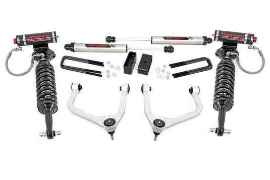 Rough Country 3.5 Inch Lift Kit, Vertex/V2, Multi-Leaf - 2019-2024 Chevrolet Silverado 1500 LTD/1500