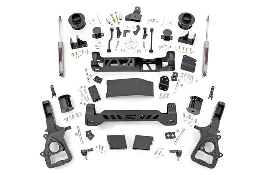 Rough Country 5 Inch Lift Kit, Air Ride, N3 Rear Shocks - 2019-2024 Ram 1500