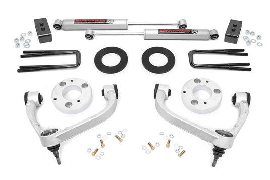 Rough Country 3 Inch Lift Kit, N3 Rear Shocks - 2014-2020 Ford F-150