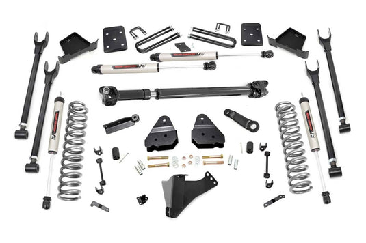Rough Country 6 Inch Lift Kit, 4-Link, No OVLD, D/S, V2 - 2017-2022 Ford F-250 Super Duty/F-350 Super Duty