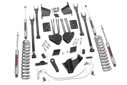 Rough Country 6 Inch Lift Kit, 4-Link, No OVLD, N3 Shocks - 2015-2016 Ford F-250 Super Duty/F-350 Super Duty