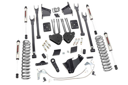 Rough Country 6 Inch Lift Kit, 4-Link, No OVLD, V2 - 2015-2016 Ford F-250 Super Duty/F-350 Super Duty