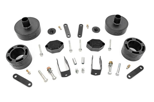Rough Country 2.5 Inch Lift Kit, Spacers - 2007-2018 Jeep Wrangler JK