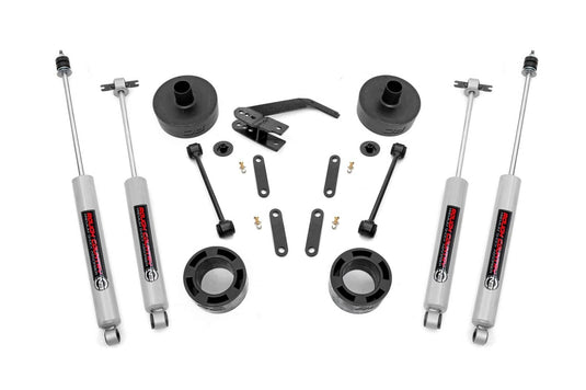 Rough Country 2.5 Inch Lift Kit, Spacers, N3, Premium N3 - 2007-2018 Jeep Wrangler JK