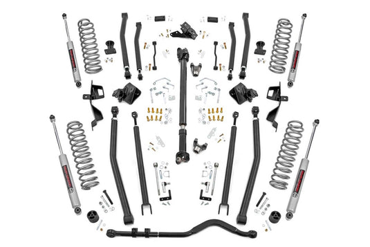 Rough Country 6 Inch Lift Kit, Long Arm - 2018-2023 Jeep Wrangler Willys Sport/Willys/Unlimited High Tide/Unlimited Willys Sport/more