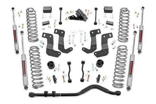 Rough Country 3.5 Inch Lift Kit, C/A Drop, 4-Door, Premium N3 - 2018-2023 Jeep Wrangler