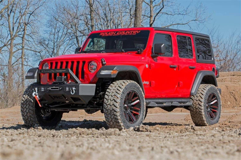 Load image into Gallery viewer, Rough Country 3.5 Inch Lift Kit, Adj Lower, FR D/S, Premium N3 - 2019-2023 Jeep Wrangler Willys Sport/Willys/Rubicon/Unlimited High Tide/more
