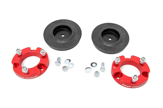 Rough Country 2 Inch Lift Kit, Red Spacers - 2010-2024 Toyota 4Runner