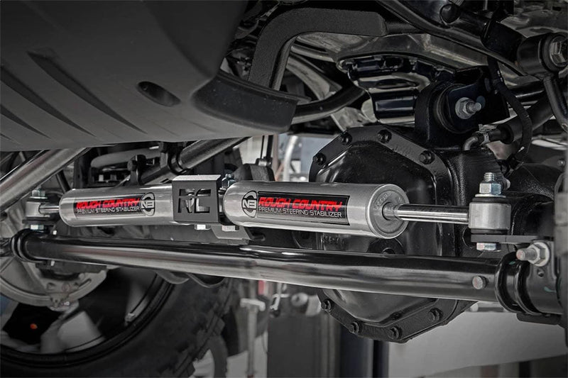 Load image into Gallery viewer, Rough Country N3 Steering Stabilizer, Dual, 2.5-8 Inch Lift - 2018-2025 Jeep Gladiator/Wrangler
