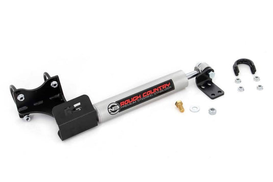 Rough Country N3 Steering Stabilizer, Axle Bracket, 2-8 Inch Lift - 2007-2018 Jeep Wrangler JK