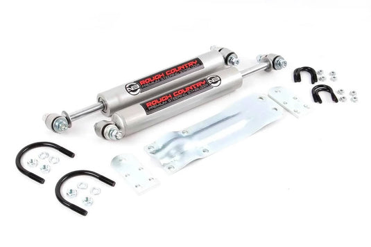 Rough Country N3 Steering Stabilizer, Dual - 1959-1993 Chevrolet V2500 Suburban/V1500 Suburban & Dodge Ramcharger/W200 Pickup & more