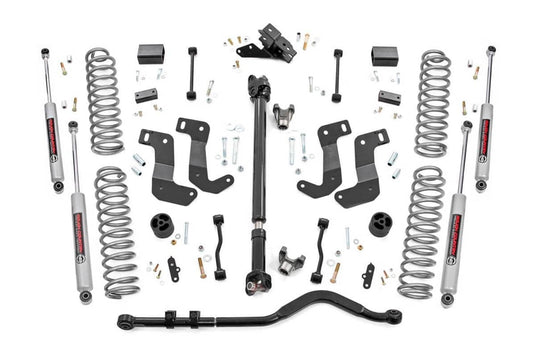 Rough Country 3.5 Inch Lift Kit, C/A Drop, Front D/S, Premium N3 - 2019-2025 Jeep Wrangler Rubicon X/Rubicon/Willys Sport/Willys