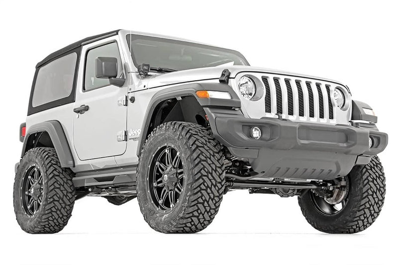 Load image into Gallery viewer, Rough Country 3.5 Inch Lift Kit, C/A Drop, Front D/S, Premium N3 - 2019-2025 Jeep Wrangler Rubicon X/Rubicon/Willys Sport/Willys
