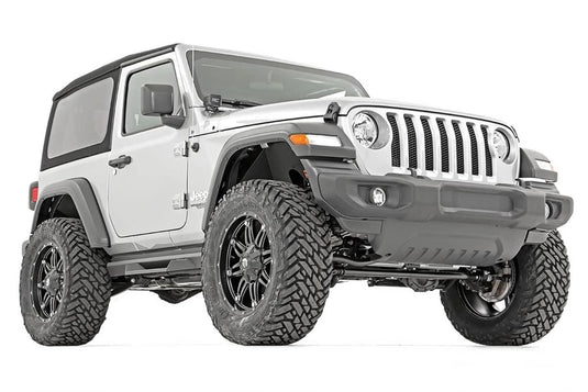 Rough Country 3.5 Inch Lift Kit, Adj LCA, FR D/S, Premium N3 - 2019-2025 Jeep Wrangler Rubicon X/Rubicon/Willys Sport/Willys