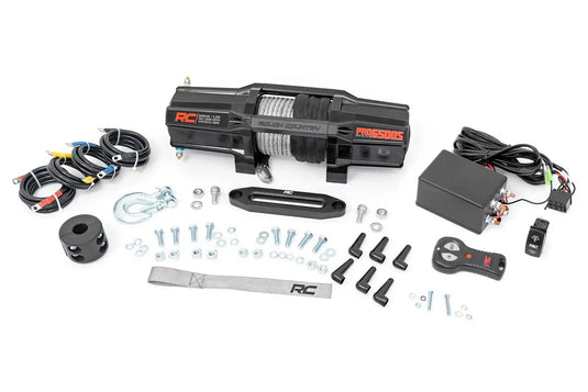Rough Country 6500-LB Winch W/ Remote, UTV - Synthetic Rope