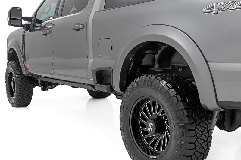 Load image into Gallery viewer, Rough Country Sport Fender Flares, JS Iconic Silver - 2023-2026 Ford F-350 Super Duty/F-250 Super Duty
