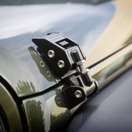 Rugged Ridge Hood Catch Pair Black — 2007-2018 Jeep Wrangler/Wrangler JK - RGG-11210.11 - Absolute Autoguard