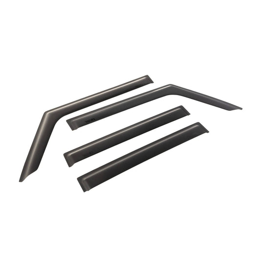 Rugged Ridge Matte Black Window Visors — 2018-2025 Jeep Gladiator/Wrangler - RGG-11349.17 - Absolute Autoguard