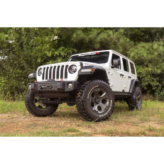 Rugged Ridge Spartacus Black Stubby Bumper — 2018-2025 Jeep Gladiator/Wrangler - RGG-11544.24 - Absolute Autoguard