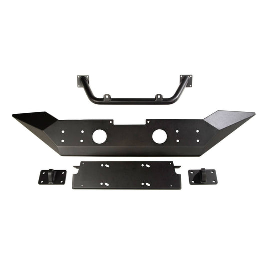 Rugged Ridge Spartan Front Bumper with Overrider & High Clearance Ends — 2018-2025 Jeep Gladiator/Wrangler - RGG-11548.41 - Absolute Autoguard