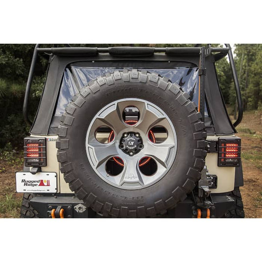 Rugged Ridge 3RD Brake Light LED Ring — 1987-2018 Jeep Wrangler/Wrangler JK - RGG-11585.04 - Absolute Autoguard