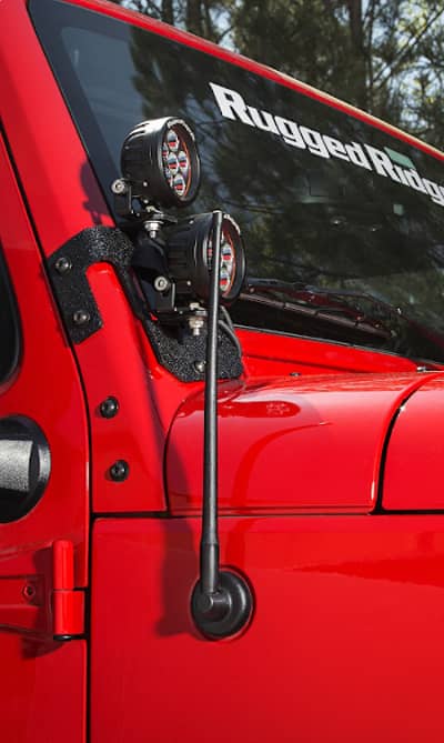 Rugged Ridge Reflex Antenna 13" — 1997-2025 Jeep Gladiator/Wrangler/Wrangler JK - RGG-17212.10 - Absolute Autoguard