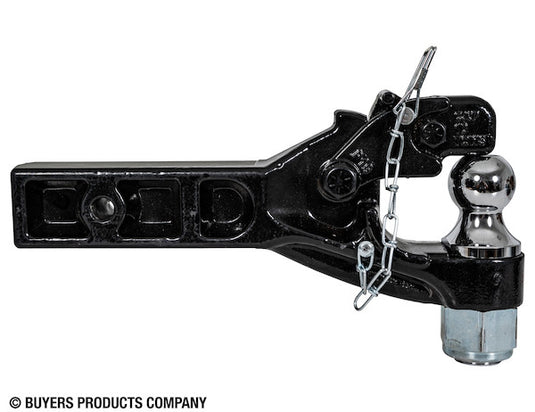 10 Ton Combination Hitch - 2-1/2 Inch Receiver, 2 Inch Ball