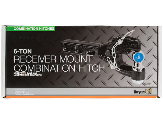 6 Ton Combination Hitch - Pintle Hitch with 2 Inch Ball