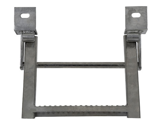 1-Rung Stainless Steel Retractable Truck Step with Nonslip Tread - 17.38 x 15 Inch