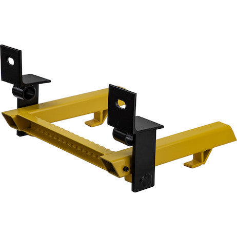 1-Rung Yellow Retractable Truck Step with Nonslip Tread - 17.38 x 15 Inch